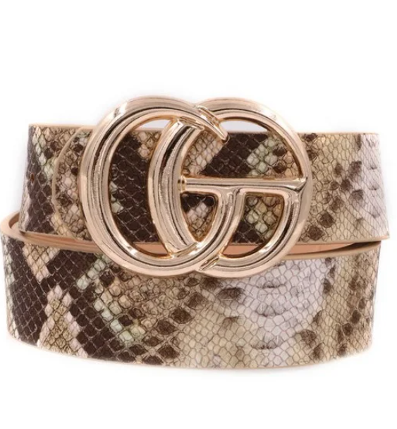FAUX SNAKE CG GOLD