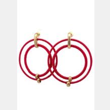 FUCHSIA CIRCLE EARRINGS