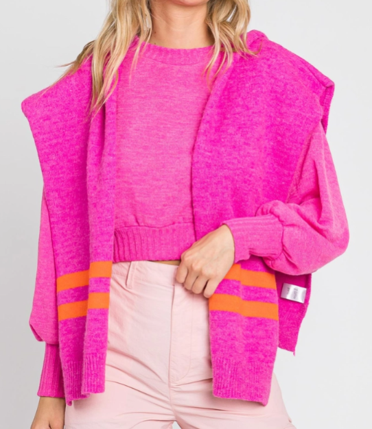 Fuchsia Hooded Cape