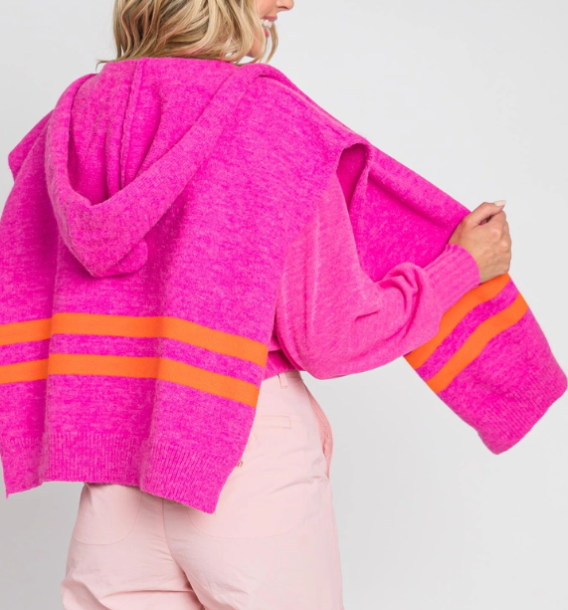 Fuchsia Hooded Cape