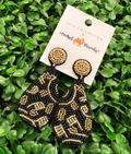 GOLD AND BLACK BEADED