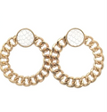 GOLD CHAIN HOOPS