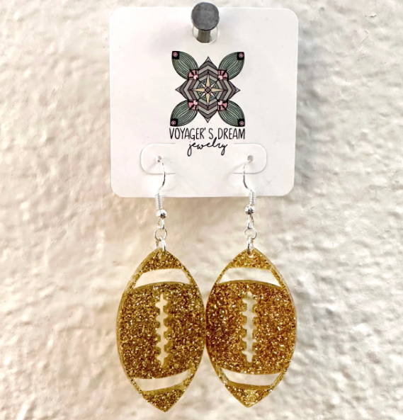GOLD GLITTER FOOTBALLS