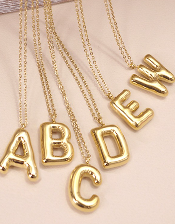 Gold-Dipped Initial Necklace