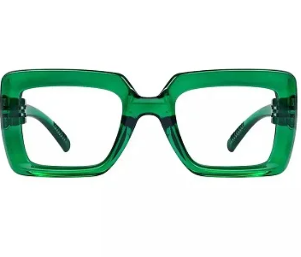 Green Chunky Retro Glasses