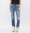 High Rise Ankle Straight with Slit