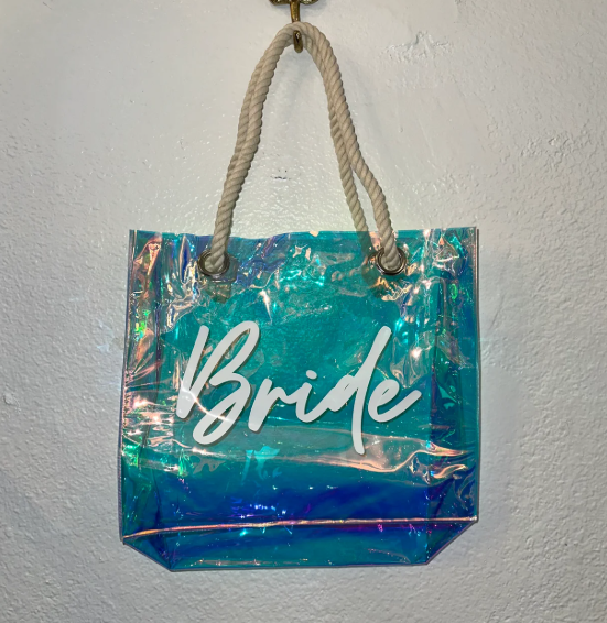 Holographic "Bride" Tote