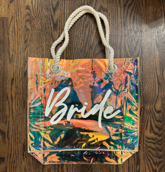 Holographic "Bride" Tote