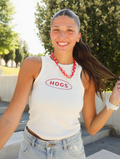 Hogs White & Red Tank