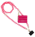 Hot Pink Clip & Go Crossbody Ice Chain Phone Accessory