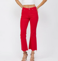 Husker Red High Rise Ankle Flare Jeans