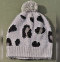 LEOPARD BEANIE GREY