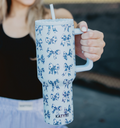 Light Blue Chinoiserie Bow Tumbler