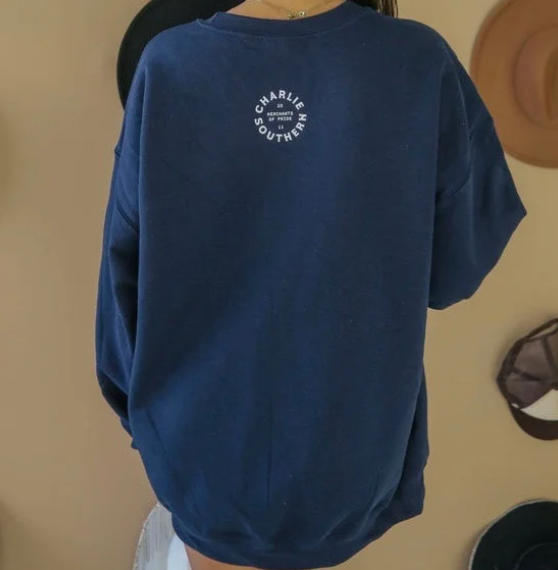 Navy Arkansas Bow Sweatshirt