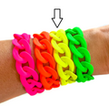 Neon Yellow Chunky Chain Link Bracelet