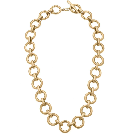 Perla Linked Chain Statement Necklace