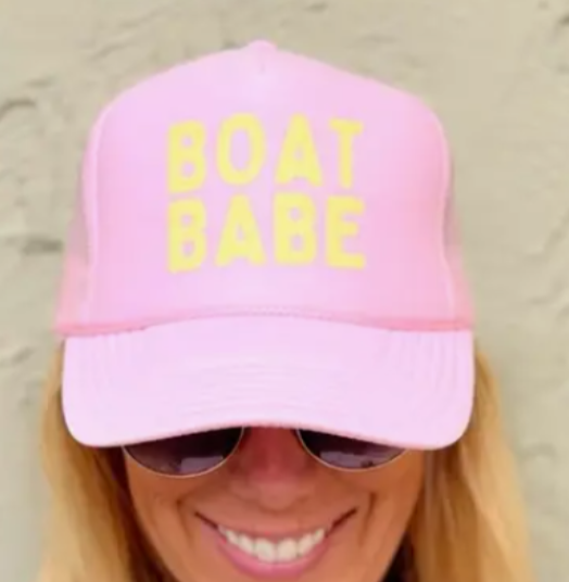 Pink BOAT BABE Trucker Hat
