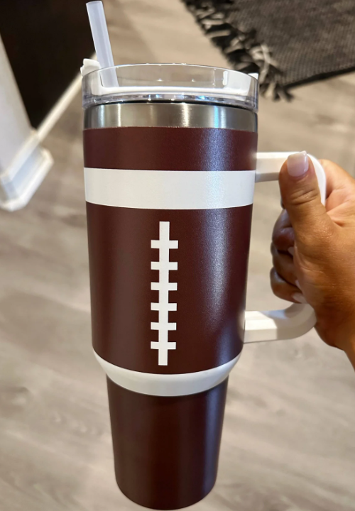 Plain Football 40 Oz. Tumbler