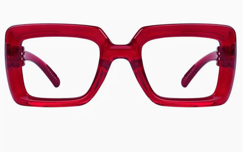 Red Chunky Retro Glasses