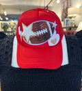 Red Football Patch Hat