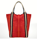Red Melody Suede Leather Bag