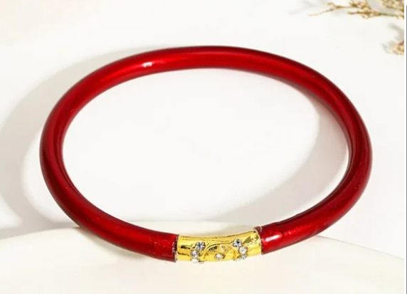 RED SILICONE BANGLE BRACELET