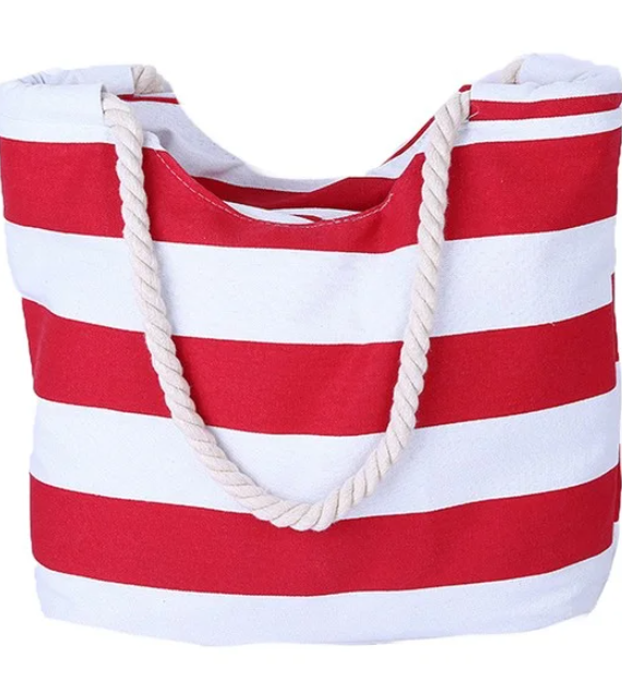 RED STRIPE SHOPPER