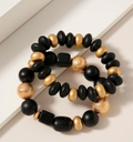 SET OF 2 STRETCH BRACELETS BK