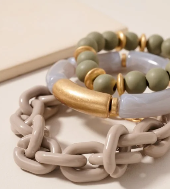 SET OF 3 BRACELETS GY