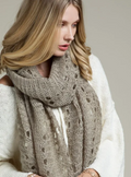 TAUPE KNOT OBLONG SCARF