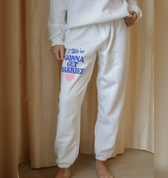 White "Gonna Get Married" Sweatpants