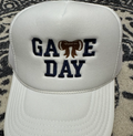 White & Navy Football Gameday Trucker Hat