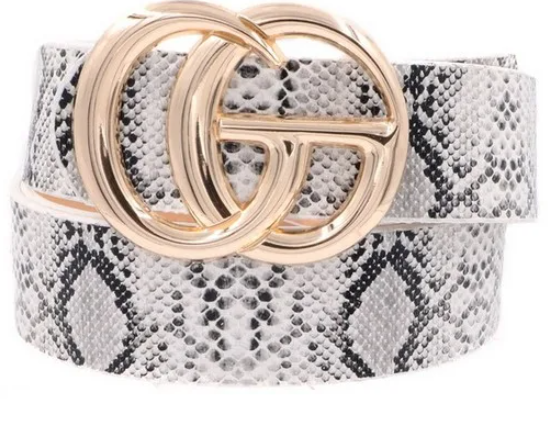 WHITE FAUX SNAKE CG