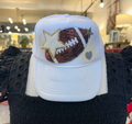 White Football Patch Hat