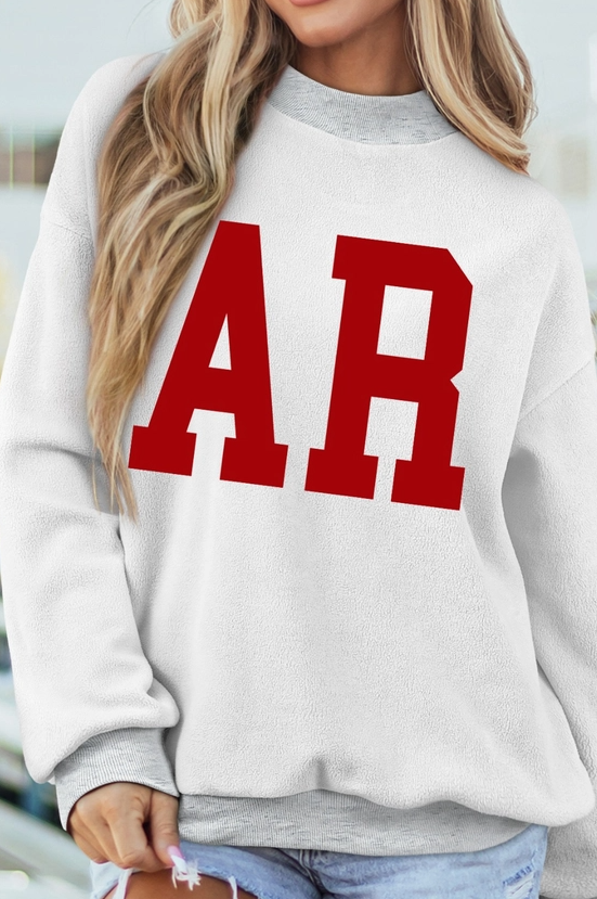 Reversible AR/Arkansas Mock Neck Sweatshirt