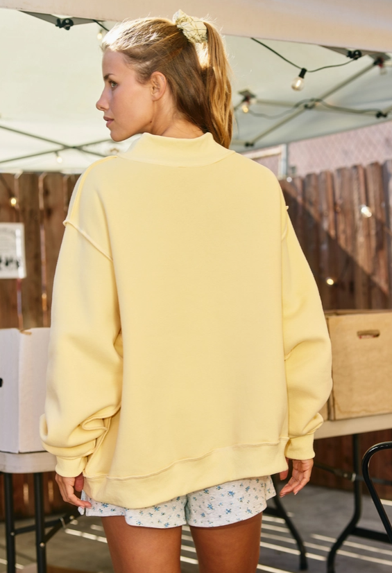 Sunday Stroll Dilly Dally Reversible Mockneck Sweatshirt