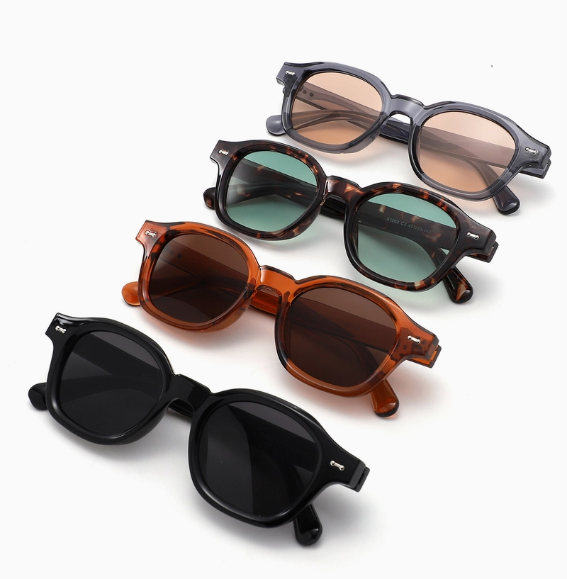 Classic Round Thick Frame Sunglasses